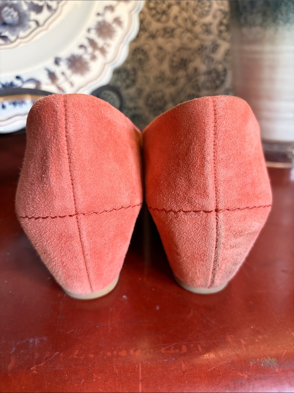 Paul Green Coral Suede Ballet Wedge Heel with Bow - Picture 4 of 8